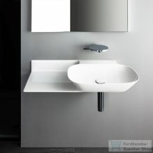   Laufen Ino 90x45 cm-es mosdó csaplyuk és túlfolyó nélkül,pult a bal oldalon,LCC bevonattal,fehér H8133014001121