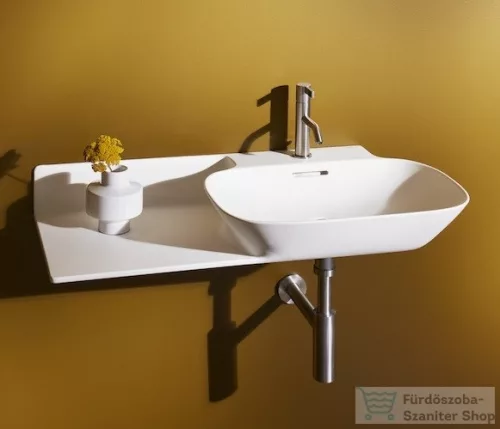Laufen Ino 90x45  cm-es mosdó,pult a bal oldalon,matt fehér H8133017571041