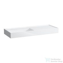   Laufen Kartell By Laufen 120x46 cm-es mosdó,jobb oldali polccal, csaplyuk nélkül,LCC bevonattal,fehér H8133324001121