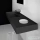 Laufen Kartell By Laufen 120x46 cm-es mosdó jobb oldali polccal,1 csaplyukkal,matt fekete H8133327161111