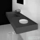 Laufen Kartell By Laufen 120x46 cm-es mosdó jobb oldali polccal,1 csaplyukkal,Graphite matt H8133327581111