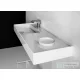 Laufen Kartell By Laufen 120x46 cm-es mosdó jobb oldali polccal,1 csaplyukkal,LCC Active bevonattal H813332A001111