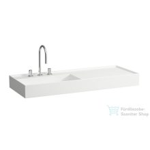   Laufen Kartell By Laufen 120x46 cm-es mosdó,jobb oldali polccal, 3 csaplyukkal,LCC Active bevonattal,fehér H813332A001581