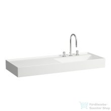   Laufen Kartell By Laufen 120x46 cm-es mosdó,bal oldali polccal, 3 csaplyukkal,fehér H8133330001581