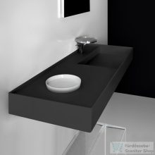   Laufen Kartell By Laufen 120x46 cm-es mosdó,speciálisan fedett lefolyóval,matt fekete H8133337161111