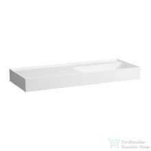   Laufen Kartell By Laufen 120x46 cm-es csaplyuk nélküli mosdó,speciálisan fedett lefolyóval,matt fehér H8133337571121