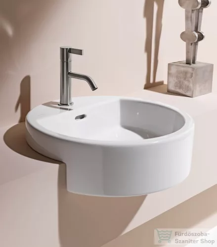 Laufen Living 46cm-es félig beépíthető mosdó csaplyuk nélkül H8134310001091 ( 813431 )