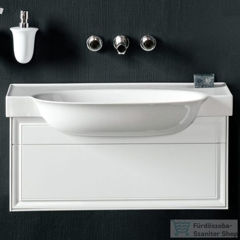 Laufen The New Classic 100x48 cm-es szekrényre illeszthető mosdó csaplyuk és túlfolyó nélkül,LCC bevonattal,fehér H8138574001121