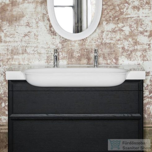 Laufen The New Classic 120x48 cm-es szekrényre illeszthető mosdó 2 csaplyukkal,fehér H8138580001071