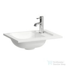   Laufen MEDA 44x34 cm-es bútorra építhető mosdó túlfolyó nélkül,jobb oldali csaplyukkal,matt fehér H8141107571141