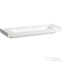   Laufen MEDA 120x46 cm-es falra/bútorra szerelhető mosdó csaplyuk és túlfolyó nélkül,LCC bevonattal,fehér H8141114001121