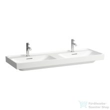   Laufen MEDA 130x46 cm-es falra/bútorra szerelhető dupla mosdó,fehér H8141120001041