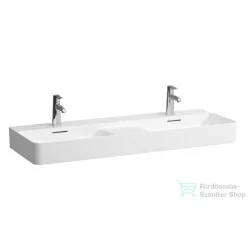   Laufen Val SaphirKeramik 120x42 cm mosdó 2 csaplyukkal, félig száraz zónával H8142820001041 ( 814282 )
