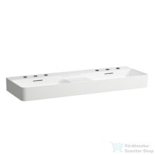   Laufen Val SaphirKeramik 120x42 cm-es mosdó 3 csaplyukkal, félig száraz zónával,fehér H8142820001081