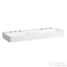 Laufen Val SaphirKeramik 120x42 cm-es mosdó 3 csaplyukkal,túlfolyó nélkül,félig száraz zónával,LCC bevonattal,fehér H8142824001581