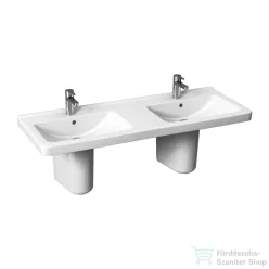   Jika Cubito 130x48,5 cm-es dupla mosdó Jika Perla bevonattal, fehér H8144201001041