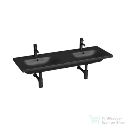   Jika MIO N 130x45 cm-es fali dupla mosdó, matt fekete H8147147161041