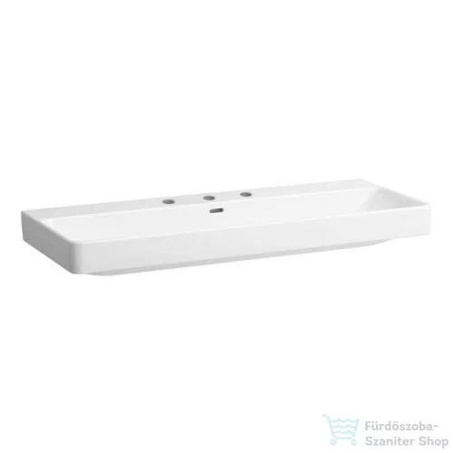 Laufen Pro S 120x46,5 cm-es mosdó 3 csaplyukkal,fehér H8149650001081