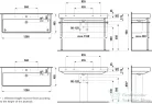 Laufen Pro S 120x46,5 cm-es mosdó 2 csaplyukkal,LCC bevonattal,fehér H8149654001071