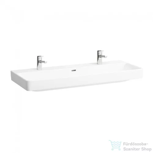 Laufen Pro S 120x46,5 cm-es mosdó 2 csaplyukkal,LCC Active bevonattal,fehér H814965A001071
