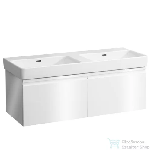 Laufen Pro S 130x46,5 cm-es pultra ültethető dupla mosdó csaplyuk nélkül,fehér H8149680001091