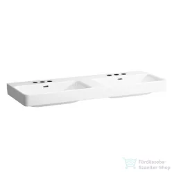   Laufen Pro S 130x46,5 cm-es pultra ültethető dupla mosdó 3 csaplyukkal,LCC bevonattal,fehér H8149684001081