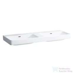   Laufen Pro S 130x46,5 cm-es pultra ültethető dupla mosdó csaplyuk nélkül,LCC bevonattal,fehér H8149684001091