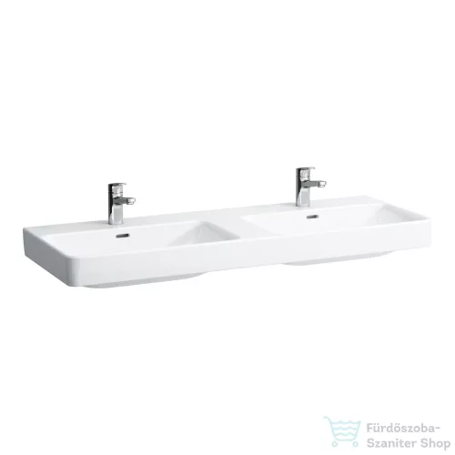 Laufen Pro S 130x46,5 cm-es pultra ültethető dupla mosdó LCC Active bevonattal,fehér H814968A001041