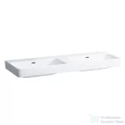 Laufen Pro S 130x46,5 cm-es pultra ültethető dupla mosdó csaplyuk nélkül,LCC Active bevonattal,fehér H814968A001091