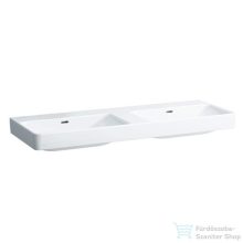   Laufen Pro S 130x46,5 cm-es pultra ültethető dupla mosdó csaplyuk nélkül,LCC Active bevonattal,fehér H814968A001091