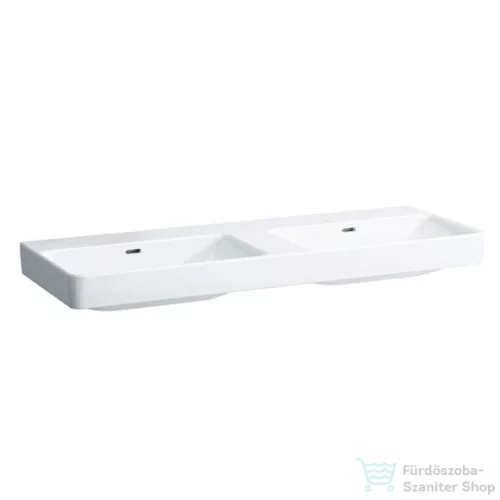 Laufen Pro S 130x46,5 cm-es pultra ültethető dupla mosdó csaplyuk nélkül,LCC Active bevonattal,fehér H814968A001091