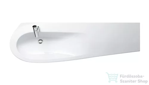 Laufen Ilbagnoalessi One 160x50 cm-es ráépíthető mosdó, pult jobb oldalon,matt fehér H8149717571041
