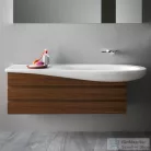 Laufen Ilbagnoalessi One 120x50 cm-es ráépíthető mosdó csaplyuk nélkül,pult bal oldalon,matt fehér H8149747571091