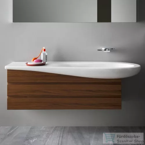 Laufen Ilbagnoalessi One 120x50 cm-es ráépíthető mosdó csaplyuk nélkül,pult bal oldalon,matt fehér H8149747571091