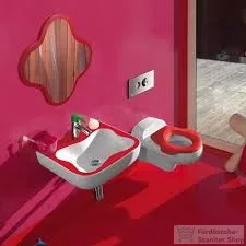 Laufen Florakids 45x41 kézmosó piros H8150310621041 ( 815031 )