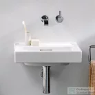 Laufen MEDA 45x35 cm-es falra/bútorra szerelhető mosdó LCC bevonattal,csaplyuk nélkül,fehér H8151114001091