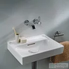 Laufen MEDA 45x35 cm-es falra/bútorra szerelhető mosdó LCC bevonattal,csaplyuk nélkül,fehér H8151114001091