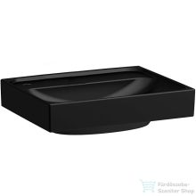   Laufen MEDA 45x35 cm-es falra/bútorra szerelhető mosdó csaplyuk-és túlfolyó nélkül,matt fekete H8151117161121