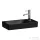 Laufen MEDA 46x23,5 cm-es falra/bútorra szerelhető mosdó túlfolyó nélkül,jobb oldali csaplyukkal,matt fekete H8151137161141