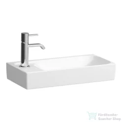   Laufen MEDA 46x23,5 cm-es fali mosdó bal oldali csaplyukkal, csaptelep-és túlfolyó nélkül, LCC bevonattal, fehér H8151144001131