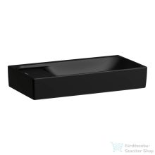   Laufen MEDA 46x23,5 cm-es fali mosdó csaplyuk és túlfolyó nélkül, matt fekete H8151147161121