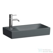   Laufen MEDA 46x23,5 cm-es fali mosdó bal oldali csaplyukkal, csaptelep-és túlfolyó nélkül, matt graphite H8151147581131