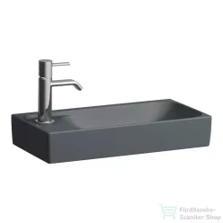   Laufen MEDA 46x23,5 cm-es fali mosdó bal oldali csaplyukkal, csaptelep-és túlfolyó nélkül, matt graphite H8151147581131