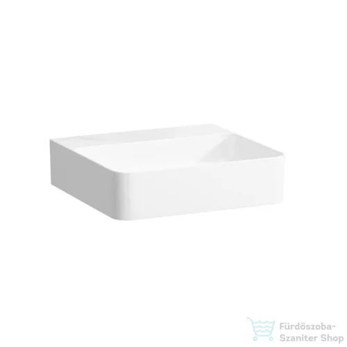 Laufen Val SaphirKeramik 45x42 cm-es kézmosó csaplyuk és túlfolyó nélkül,fehér H8152810001121