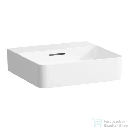 Laufen Val SaphirKeramik 45x42 cm-es kézmosó csaplyuk nélkül,LCC bevonattal,fehér H8152814001091