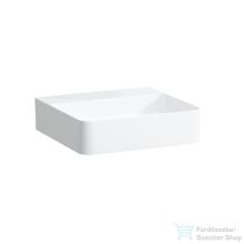   Laufen Val SaphirKeramik 45x42 cm-es kézmosó csaplyuk és túlfolyó nélkül,LCC bevonattal,fehér H8152814001121