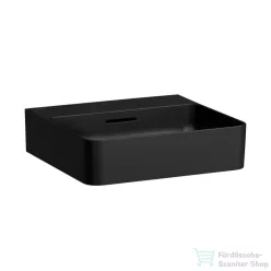   Laufen Val SaphirKeramik 45x42 cm-es kézmosó csaplyuk nélkül, matt fekete H8152817161091