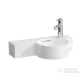 Laufen Val SaphirKeramik 55x31,5 cm-es  kézmosó, bal oldali pulttal,LCC bevonattal,fehér H8152844001061