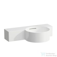   Laufen Val SaphirKeramik 55x31,5 cm-es csaplyuk nélküli kézmosó bal oldali pulttal,LCC bevonattal,fehér H8152844001091