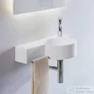 Laufen Val SaphirKeramik 55x31,5 cm-es  kézmosó, bal oldali pulttal,LCC Active bevonattal,fehér H815284A001061